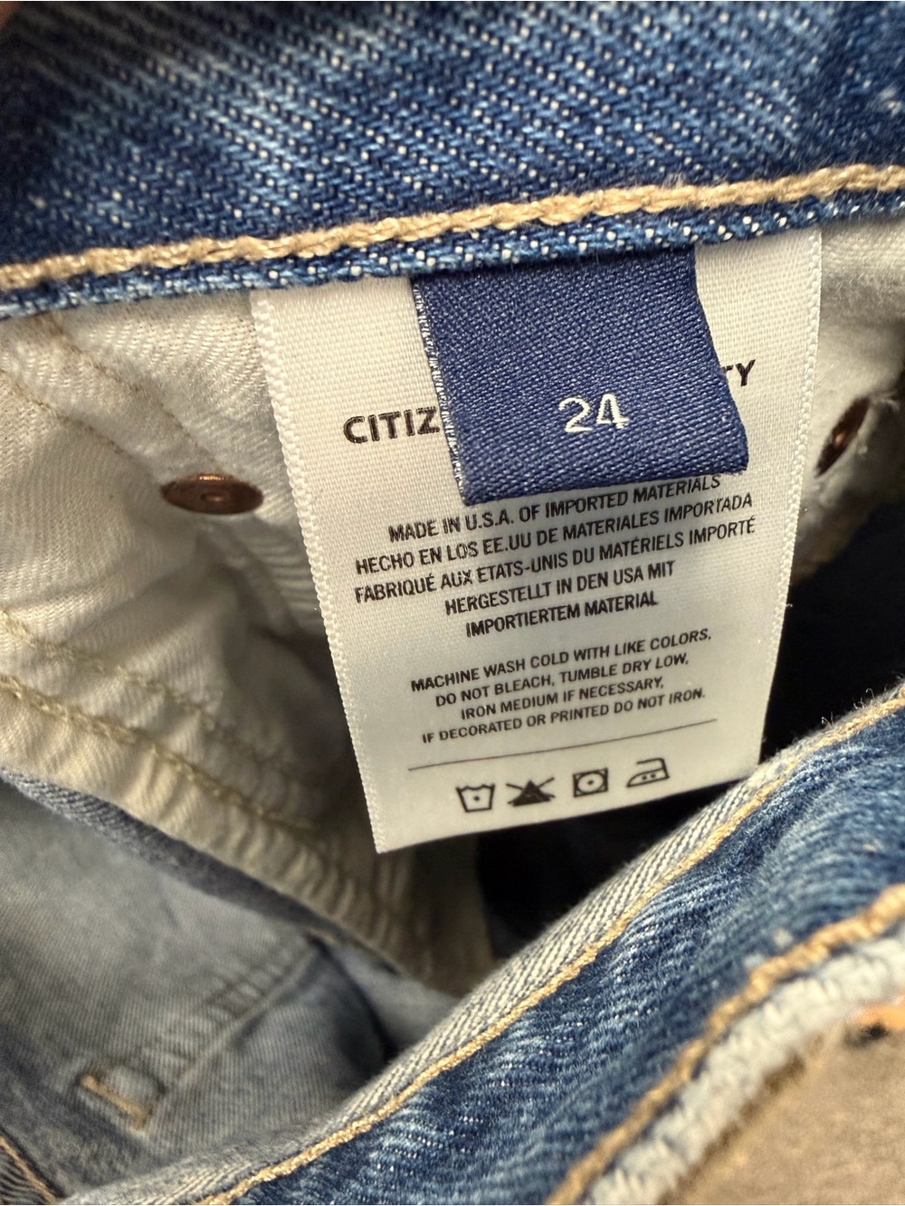 Citizens of Humanity Gaucho Jeans Women’s Size 24 Medium Wash Button Fly Denim - Picture 6 of 7